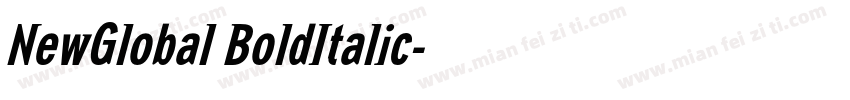 NewGlobal BoldItalic字体转换